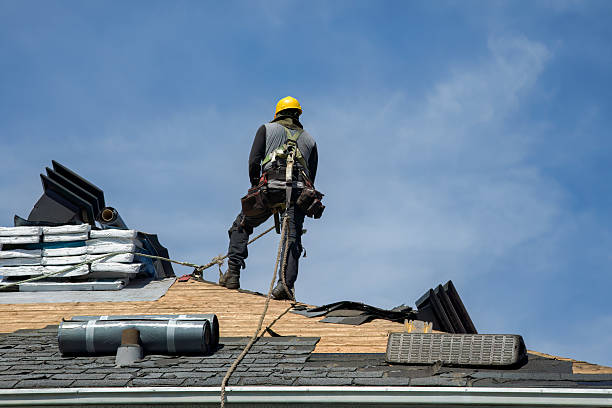Professional Metal Roofing technician working in Hasbrouck Heights, NJ